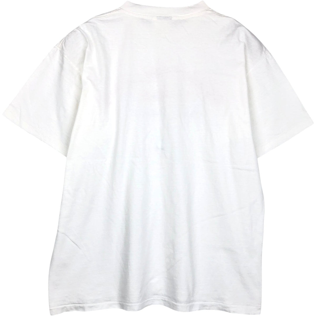 90'S ROCKAFELLERS Print T-Shirt, Made in USA, Men's XL equivalent, Vintage cotton white type Vintage Second Hand