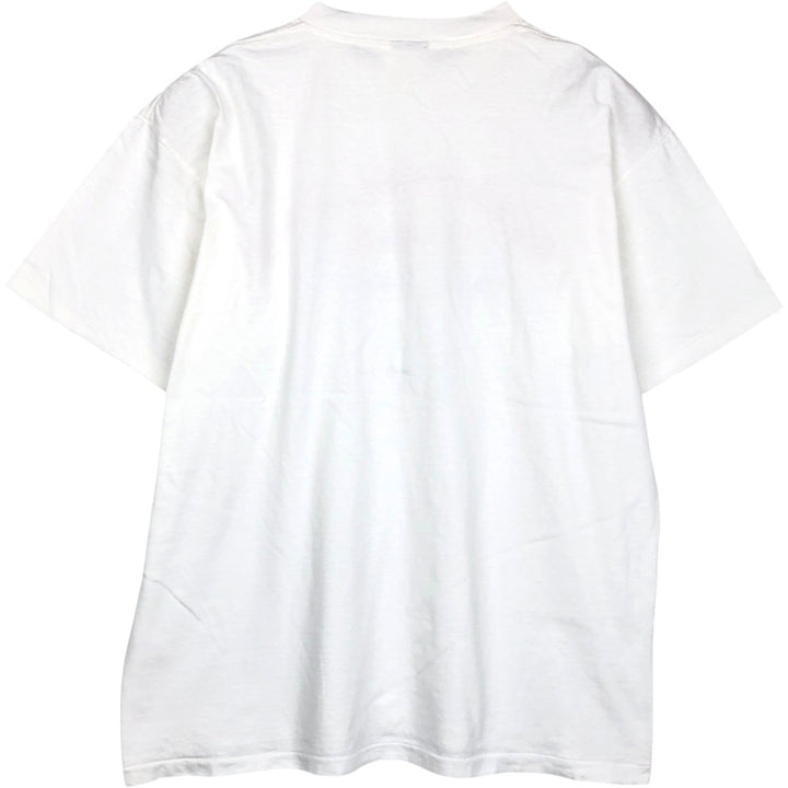 90'S ROCKAFELLERS Print T-Shirt, Made in USA, Men's XL equivalent, Vintage cotton white type Vintage Second Hand