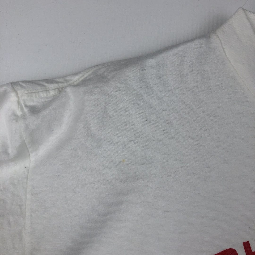 90'S ROCKAFELLERS Print T-Shirt, Made in USA, Men's XL equivalent, Vintage cotton white type Vintage Second Hand