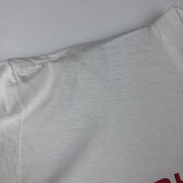 90'S ROCKAFELLERS Print T-Shirt, Made in USA, Men's XL equivalent, Vintage cotton white type Vintage Second Hand