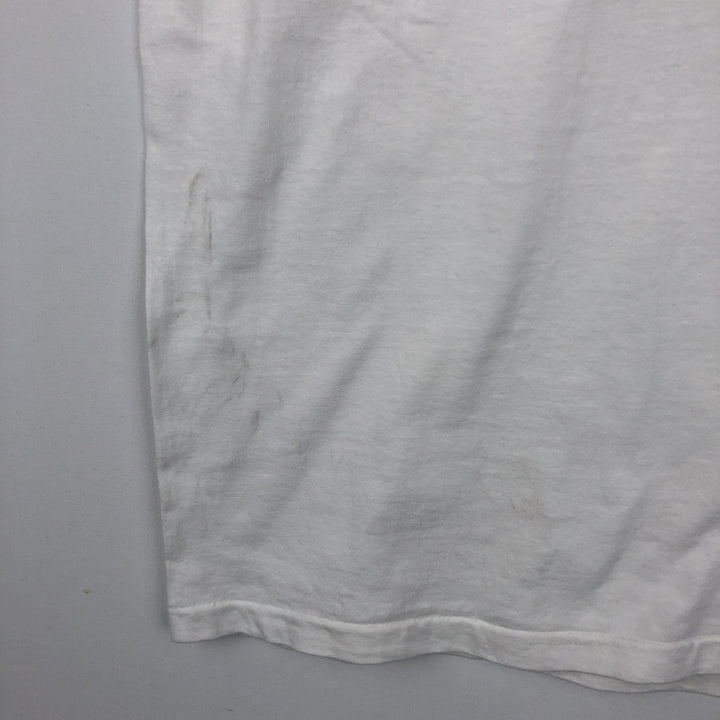 90'S ROCKAFELLERS Print T-Shirt, Made in USA, Men's XL equivalent, Vintage cotton white type Vintage Second Hand