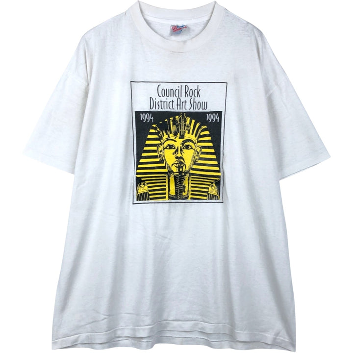 90'S Hanes HEAVYWEIGHT 50 cotton white type Vintage Second Hand