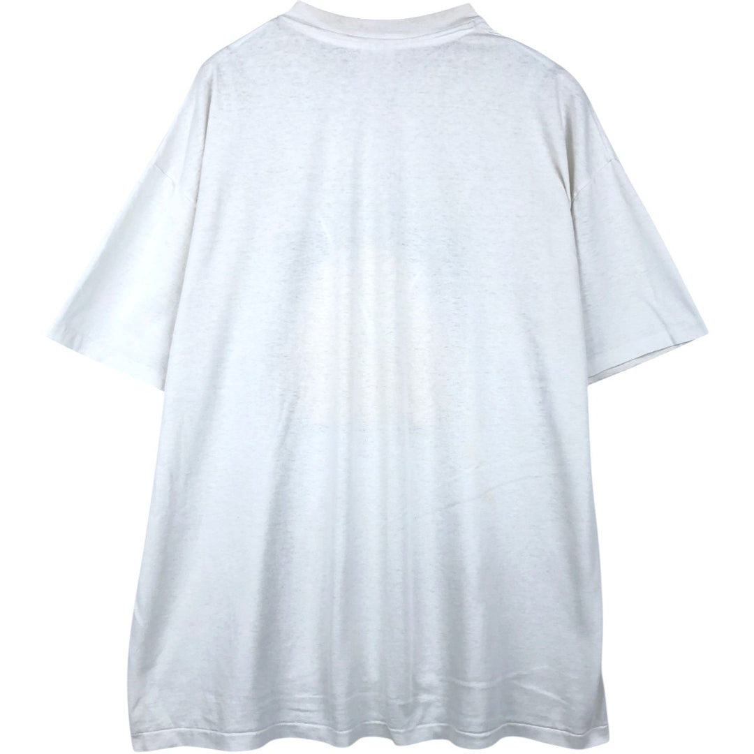 90'S Hanes HEAVYWEIGHT 50 cotton white type Vintage Second Hand