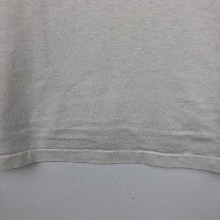 90'S Hanes HEAVYWEIGHT 50 cotton white type Vintage Second Hand