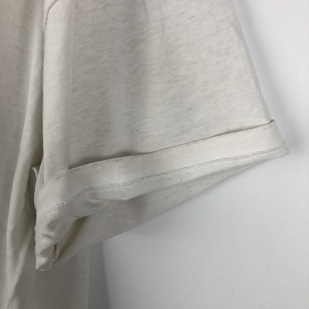 90'S Hanes HEAVYWEIGHT 50 cotton white type Vintage Second Hand