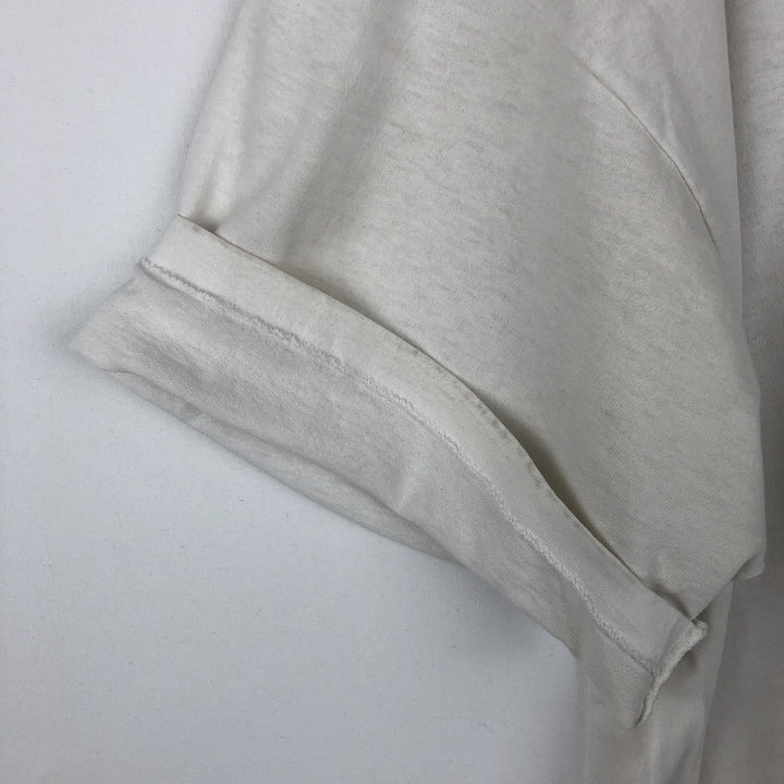 90'S Hanes HEAVYWEIGHT 50 cotton white type Vintage Second Hand