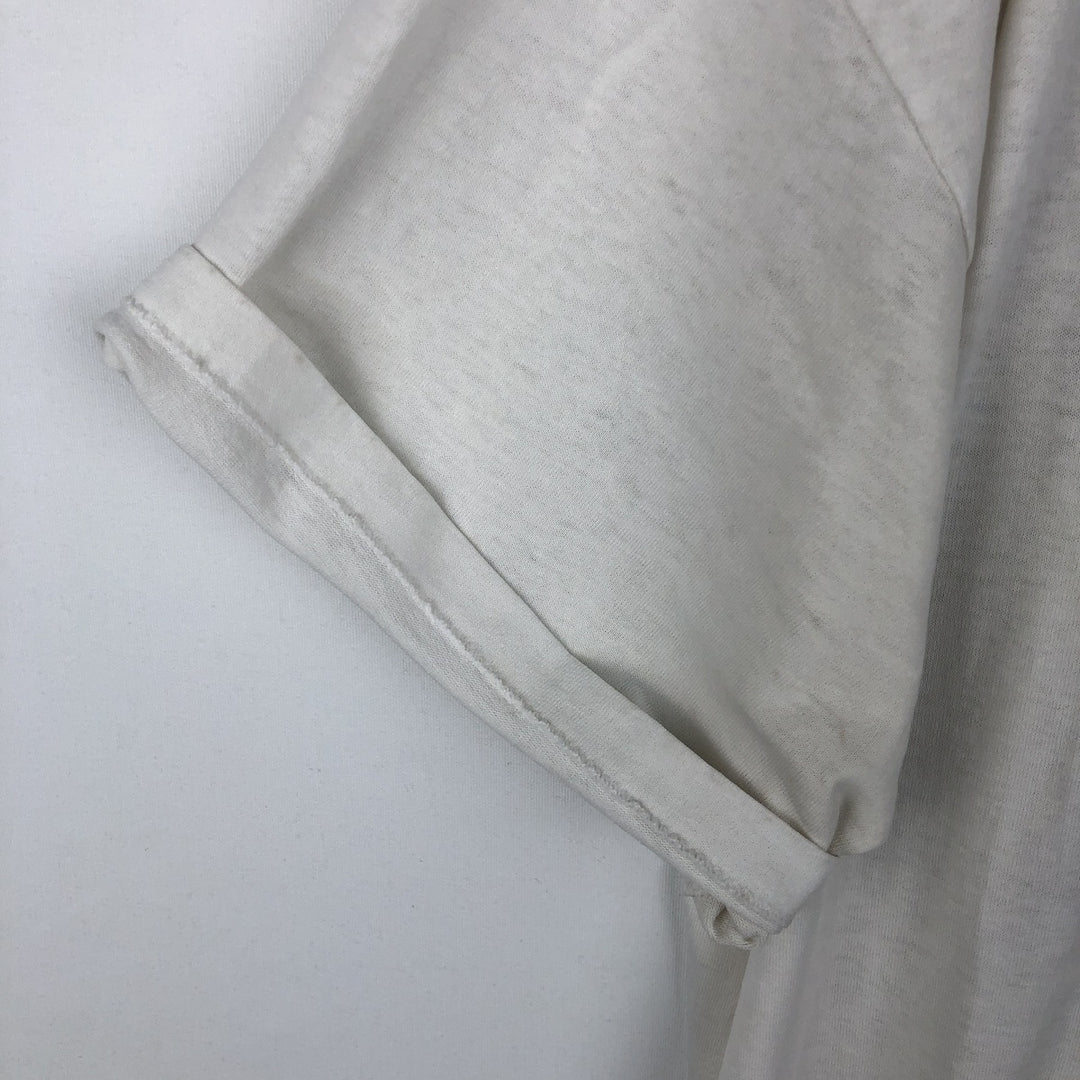90'S Hanes HEAVYWEIGHT 50 cotton white type Vintage Second Hand