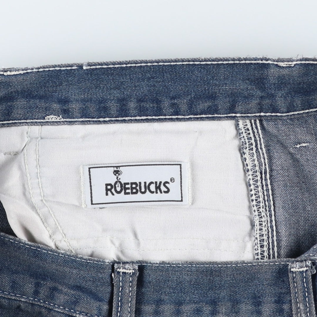 ROEBUCKS denim painter pants, men's size W36 (approx.), vintage. cotton navy blue type Vintage Second Hand