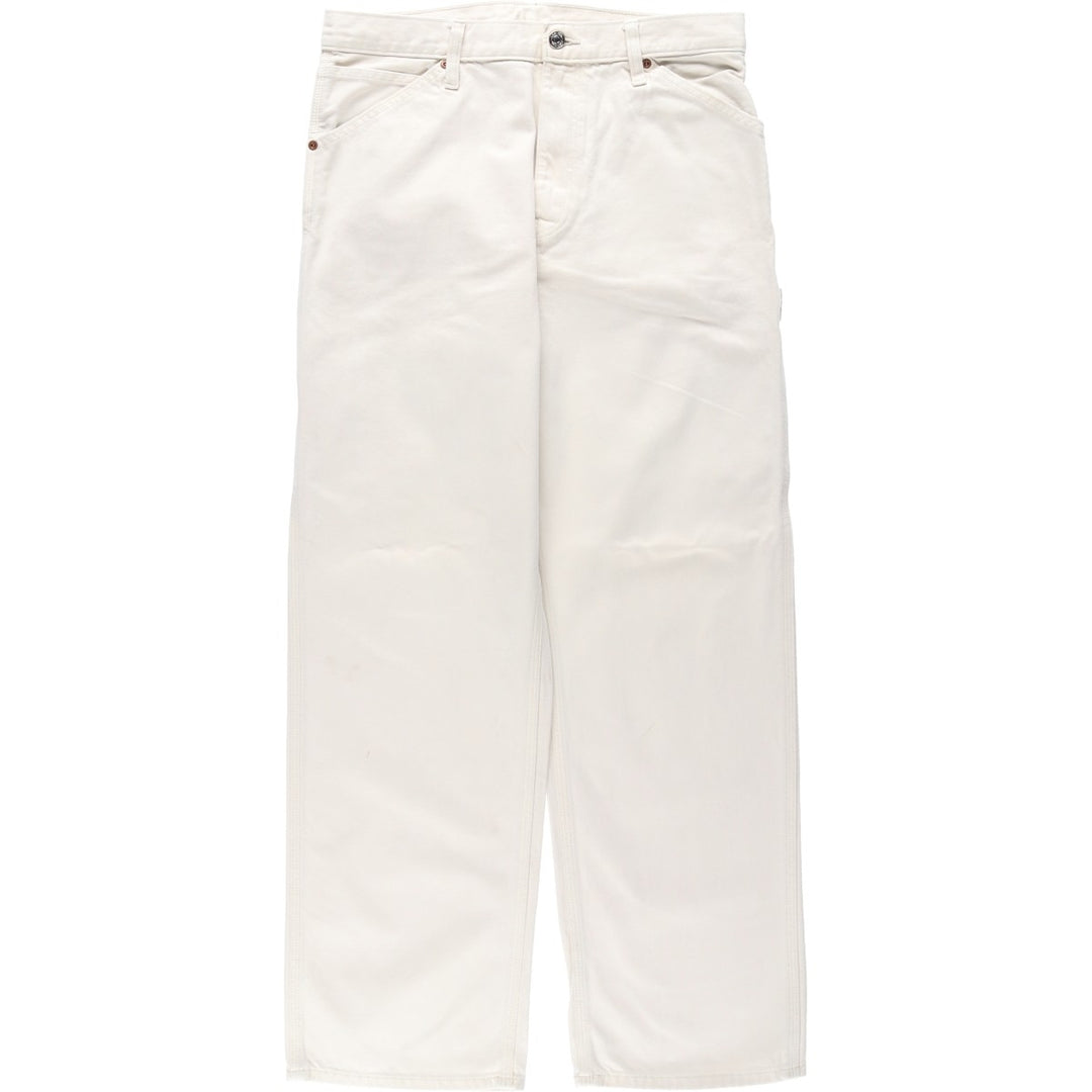 Calvin Klein denim painter pants, men's size W33 (approx.) cotton ivory Vintage Second Hand