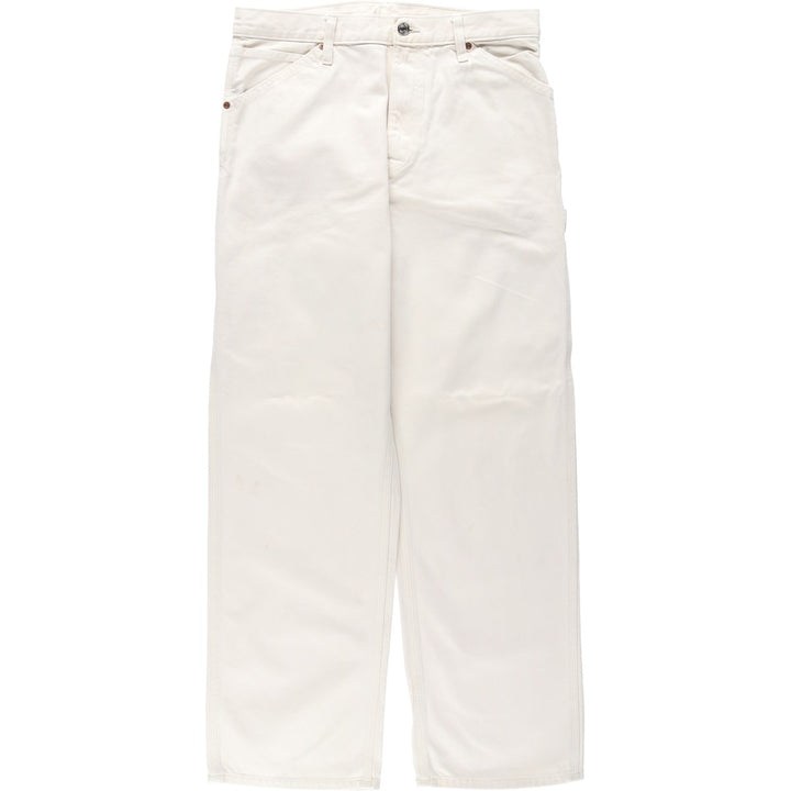 Calvin Klein denim painter pants, men's size W33 (approx.) cotton ivory Vintage Second Hand