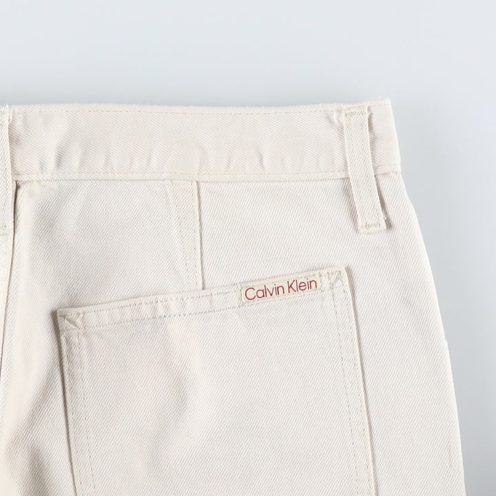 Calvin Klein denim painter pants, men's size W33 (approx.) cotton ivory Vintage Second Hand