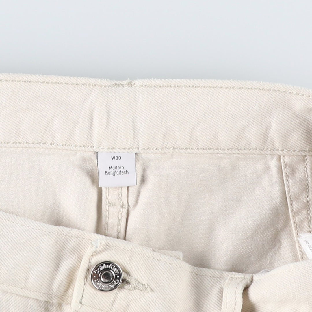 Calvin Klein denim painter pants, men's size W33 (approx.) cotton ivory Vintage Second Hand
