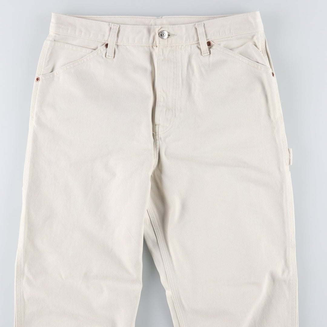 Calvin Klein denim painter pants, men's size W33 (approx.) cotton ivory Vintage Second Hand