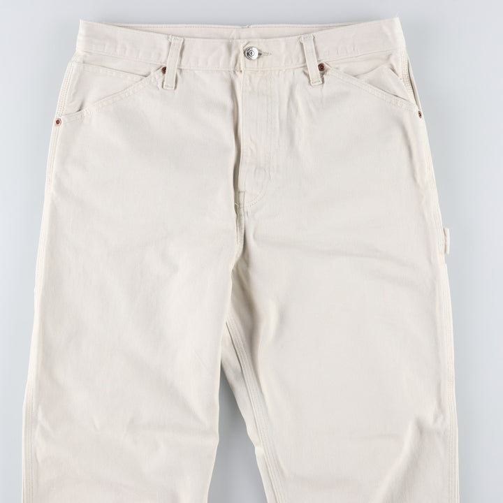 Calvin Klein denim painter pants, men's size W33 (approx.) cotton ivory Vintage Second Hand
