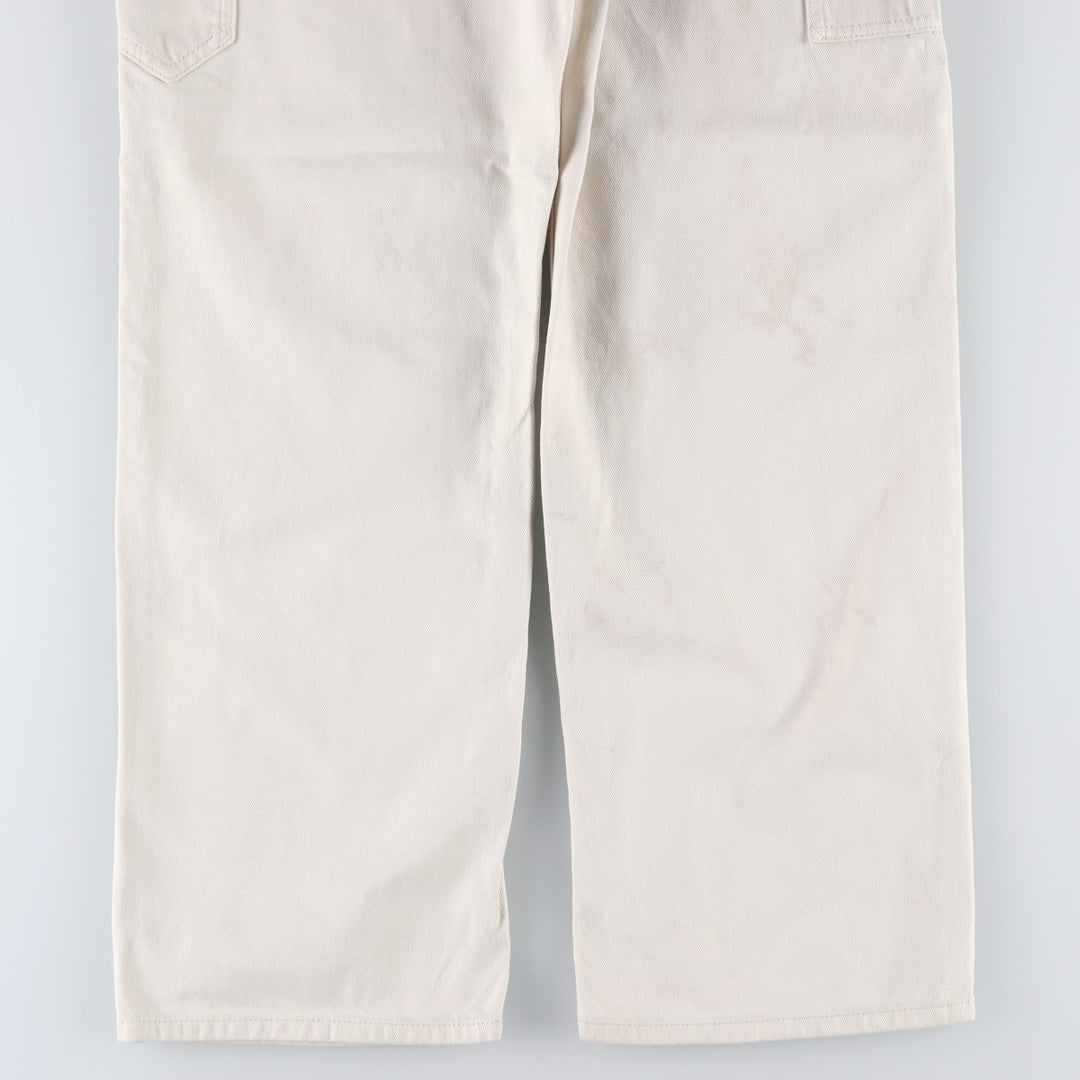 Calvin Klein denim painter pants, men's size W33 (approx.) cotton ivory Vintage Second Hand