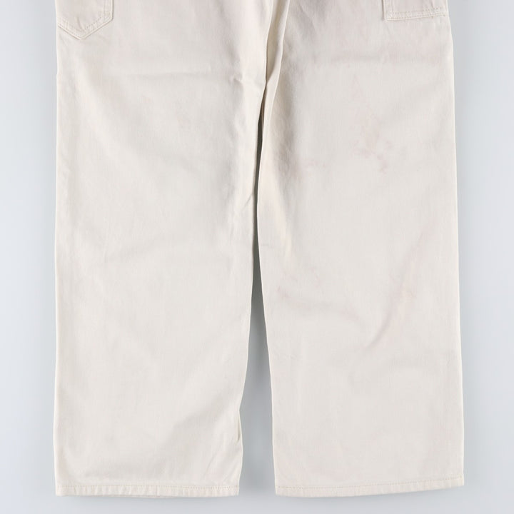 Calvin Klein denim painter pants, men's size W33 (approx.) cotton ivory Vintage Second Hand