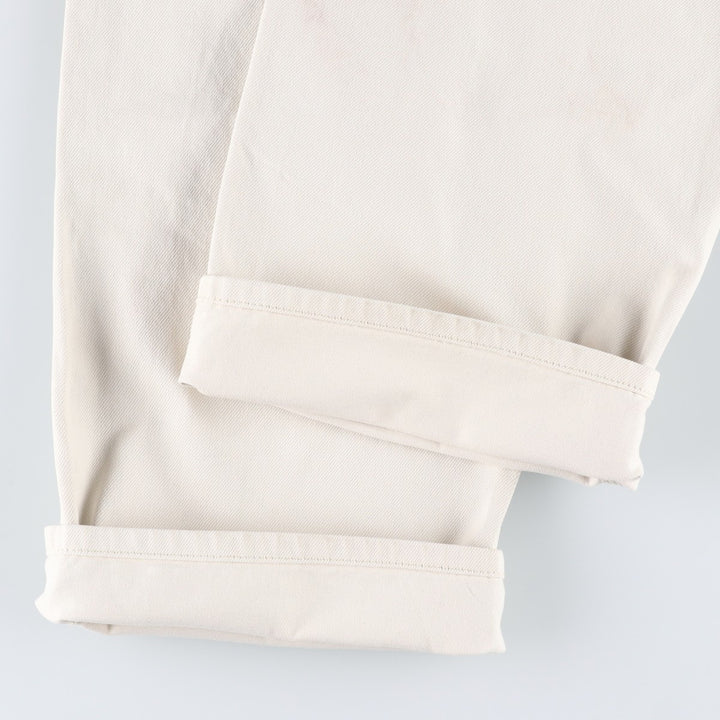 Calvin Klein denim painter pants, men's size W33 (approx.) cotton ivory Vintage Second Hand
