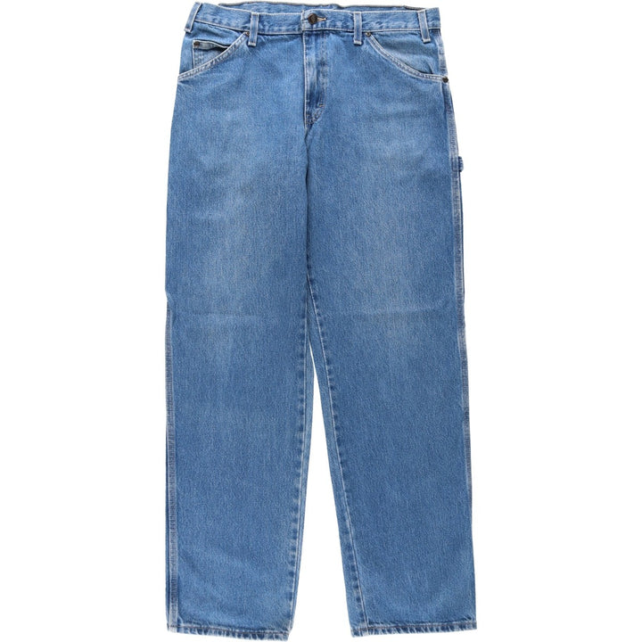 Dickies denim painter pants for men, equivalent to W34 cotton blue type Vintage Second Hand