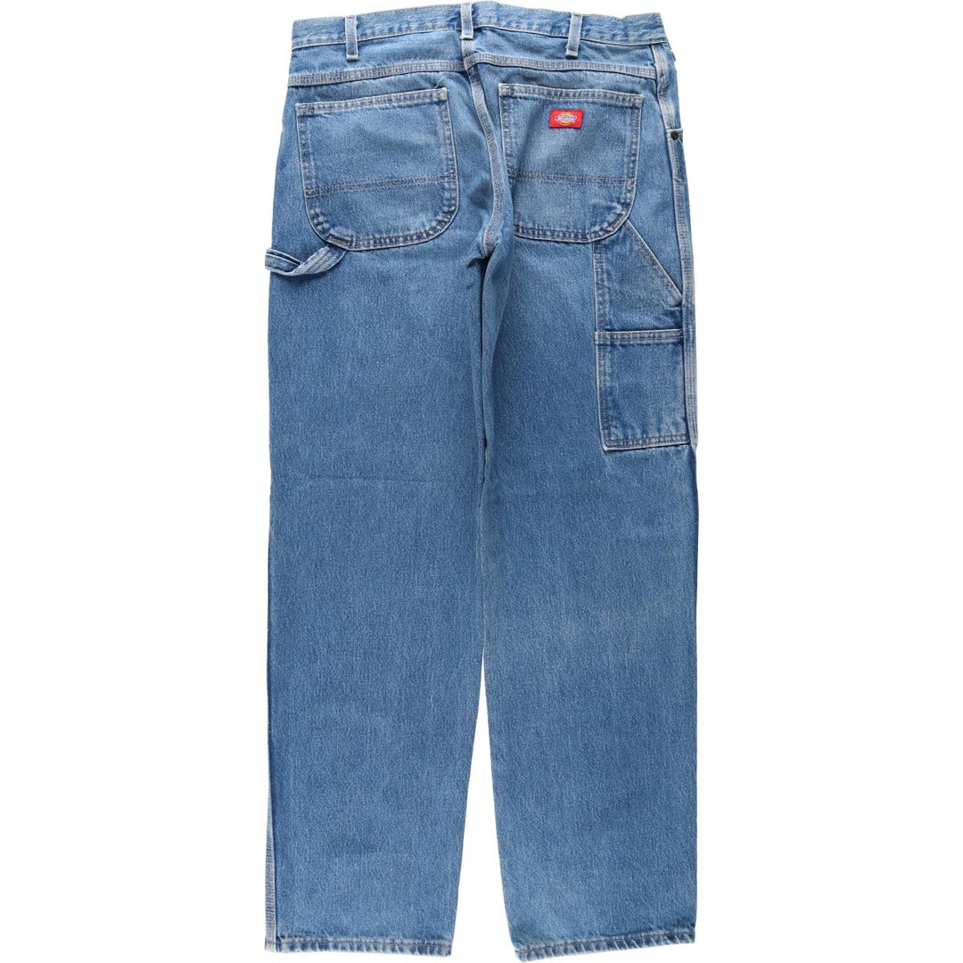 Dickies denim painter pants for men, equivalent to W34 cotton blue type Vintage Second Hand