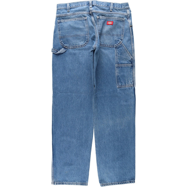 Dickies denim painter pants for men, equivalent to W34 cotton blue type Vintage Second Hand