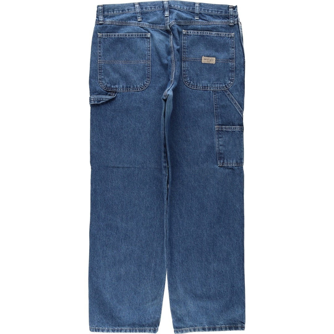 00'S Wrangler CARPENTER denim painter pants for men, equivalent to w37 cotton blue type Vintage Second Hand