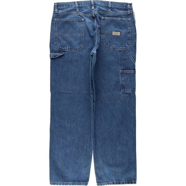 00'S Wrangler CARPENTER denim painter pants for men, equivalent to w37 cotton blue type Vintage Second Hand