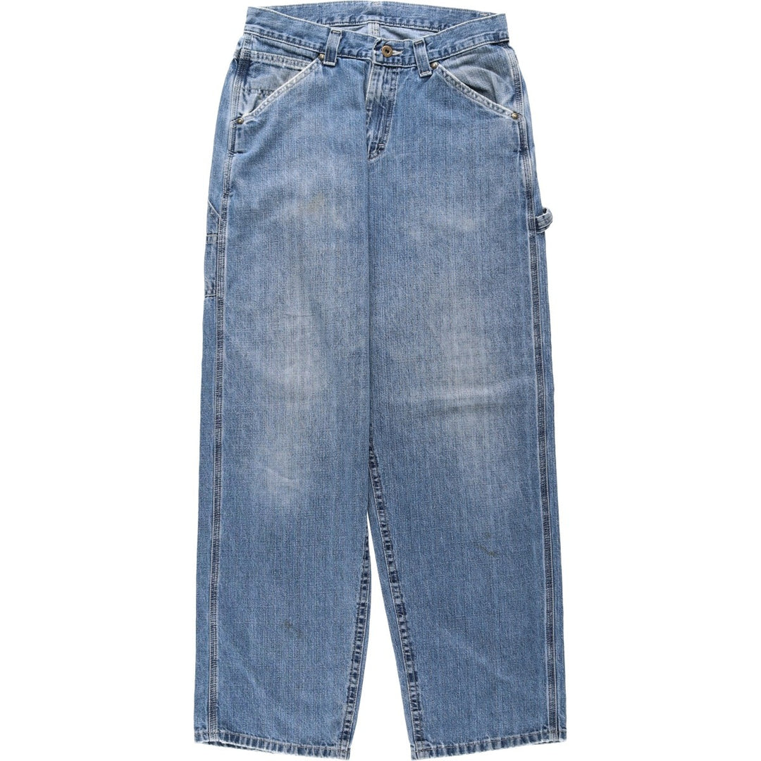 Lee DUNGAREES denim painter pants, men's size W31 (approx.) unclear blue type Vintage Second Hand