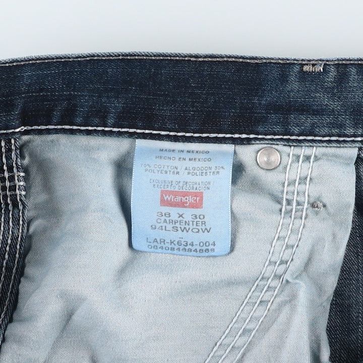 Wrangler Denim Painter Pants for Men, W37 equivalent cotton blue type Vintage Second Hand
