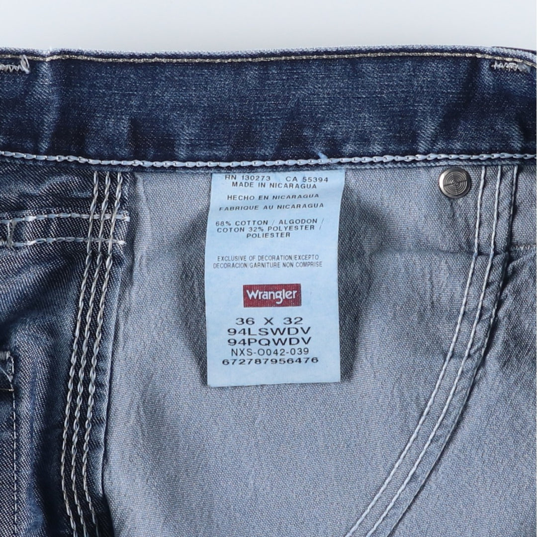 Wrangler Denim Painter Pants for Men, W37 equivalent cotton blue type Vintage Second Hand