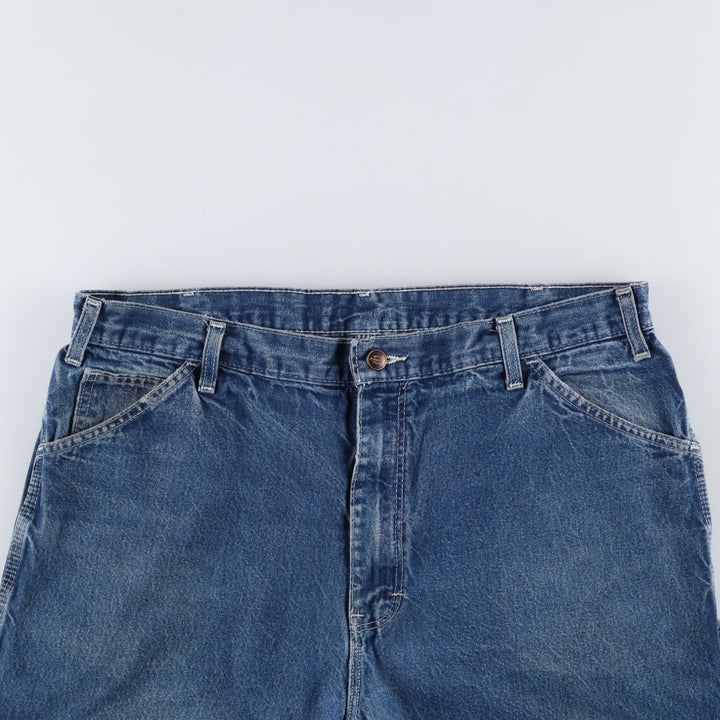 Dickies denim painter pants for men, equivalent to W37 cotton blue type Vintage Second Hand