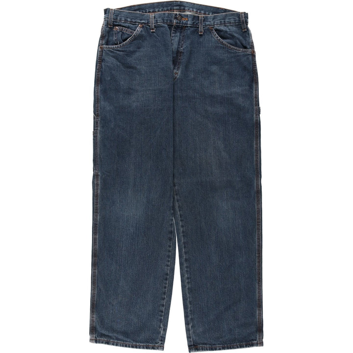 Dickies denim painter pants for men, equivalent to W35 cotton blue type Vintage Second Hand