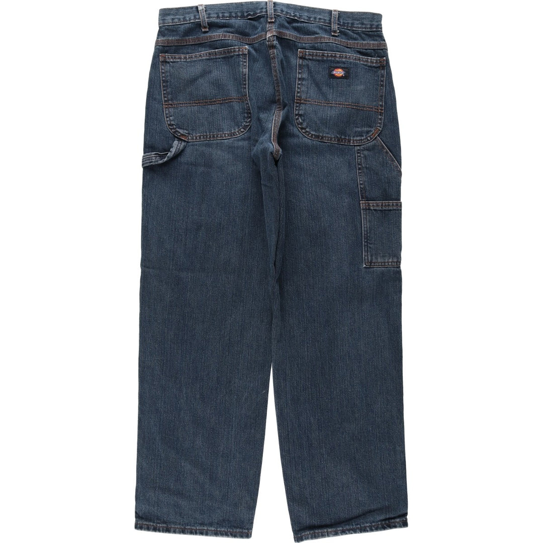 Dickies denim painter pants for men, equivalent to W35 cotton blue type Vintage Second Hand