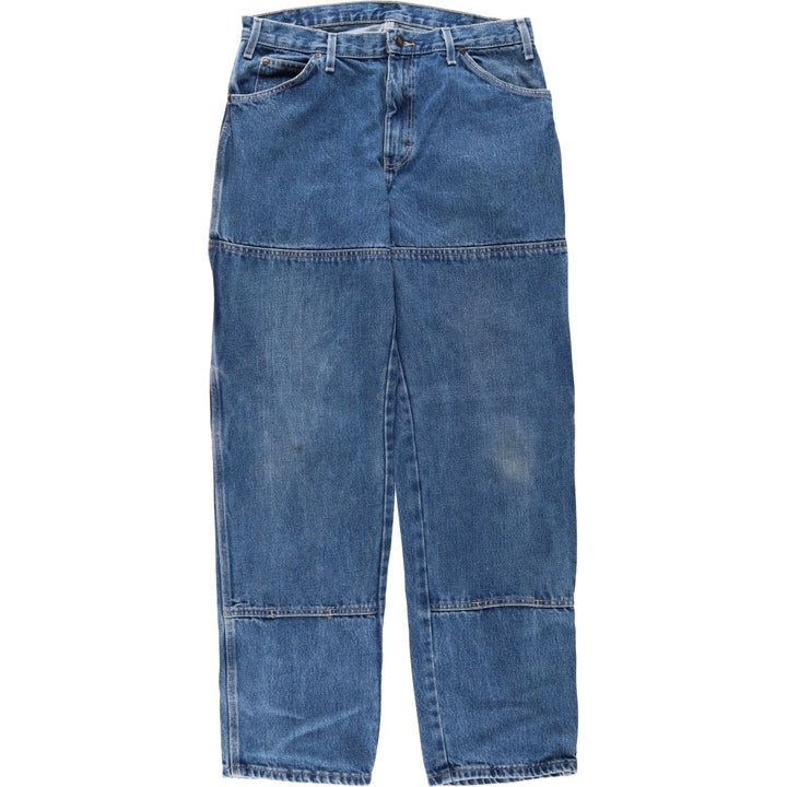 Dickies Double Knee Denim Painter Pants, Men's Size W34 (approx.) cotton blue type Vintage Second Hand