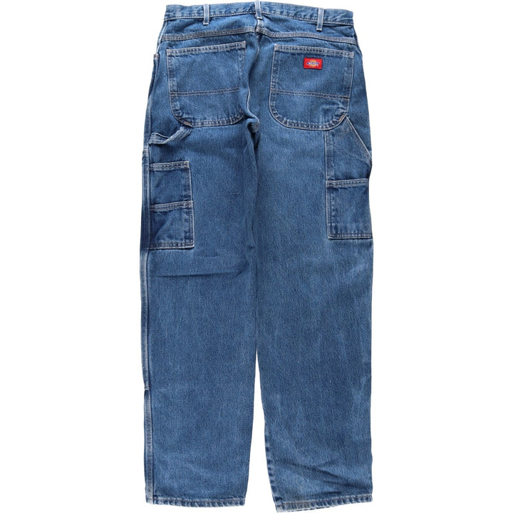 Dickies Double Knee Denim Painter Pants, Men's Size W34 (approx.) cotton blue type Vintage Second Hand