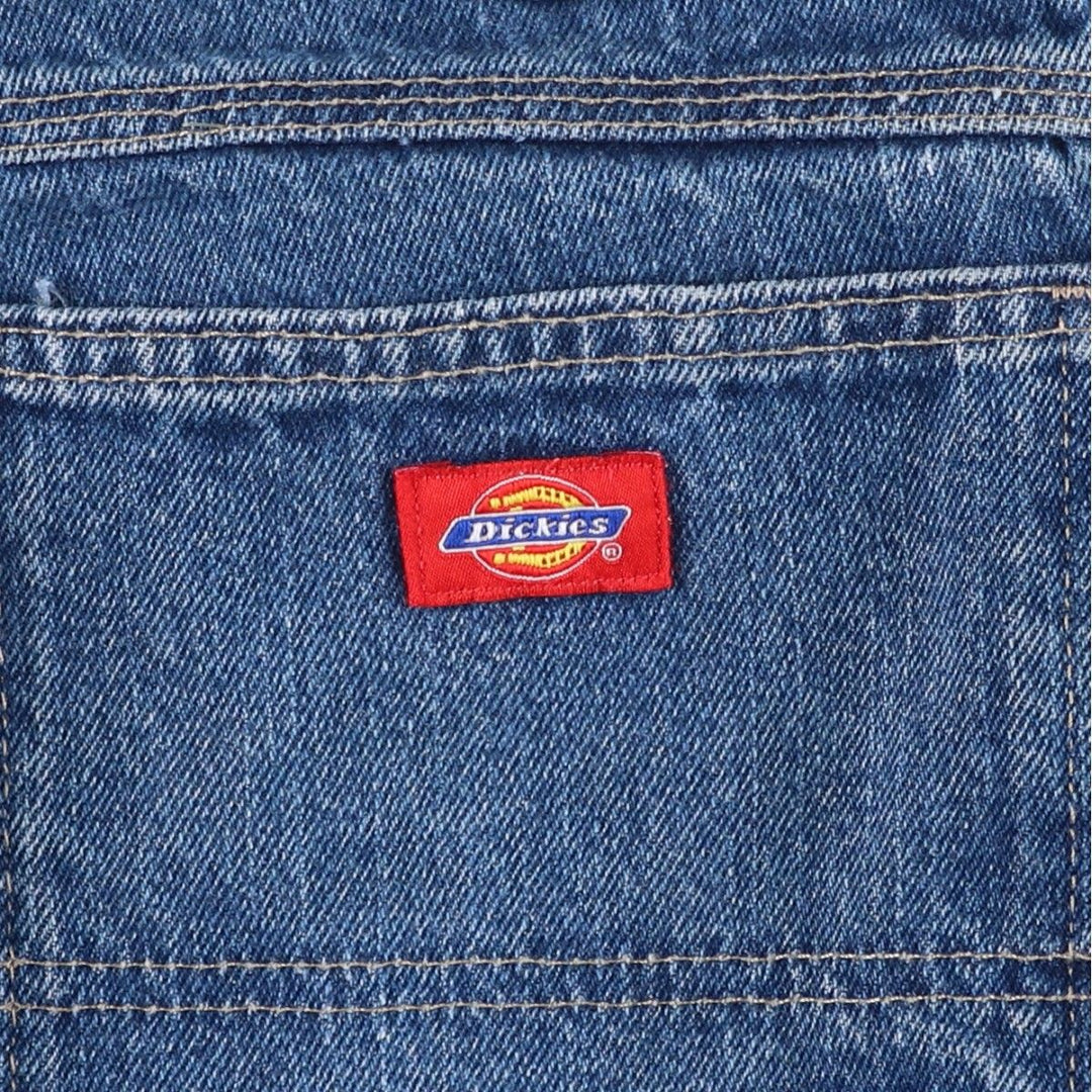 Dickies Double Knee Denim Painter Pants, Men's Size W34 (approx.) cotton blue type Vintage Second Hand