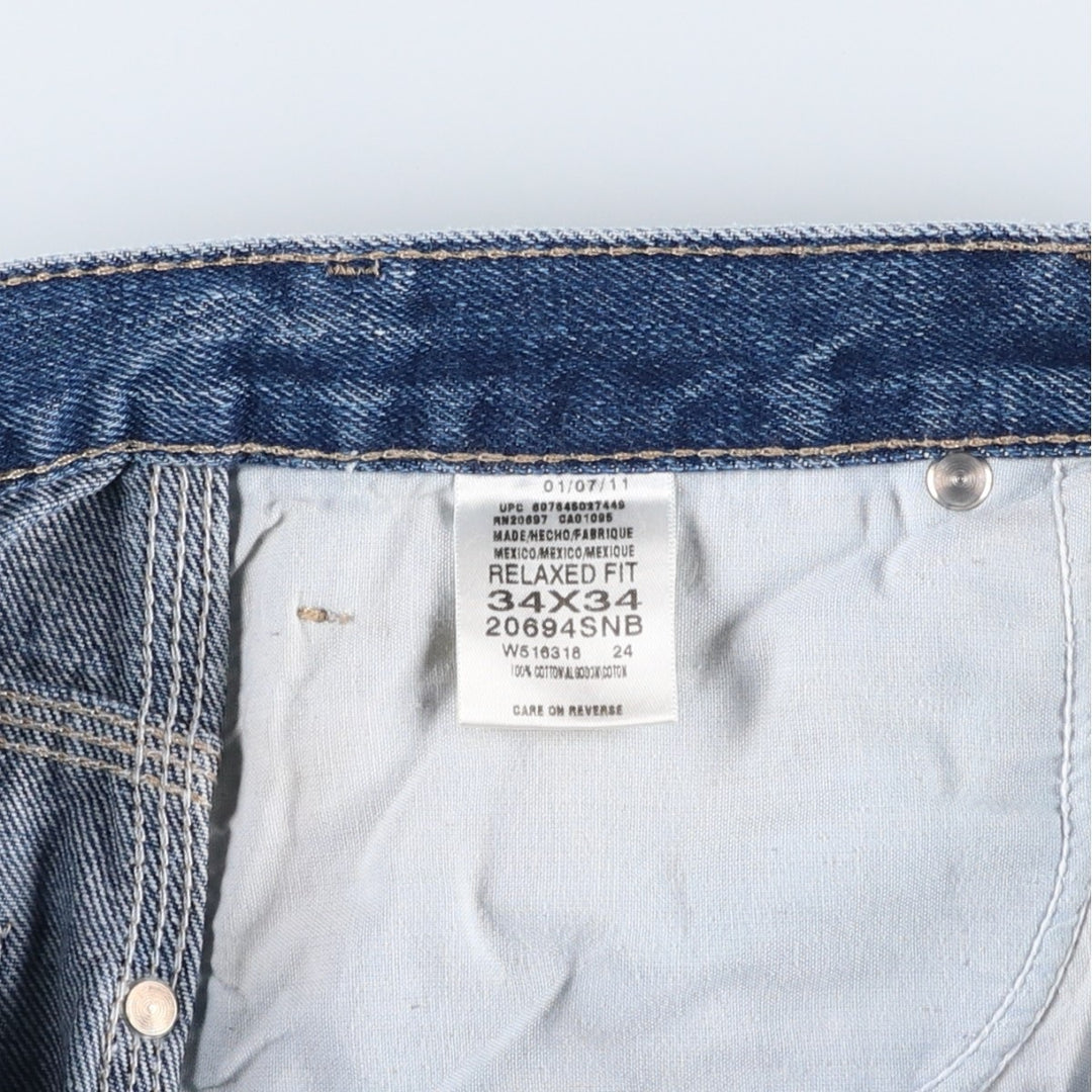 Dickies Double Knee Denim Painter Pants, Men's Size W34 (approx.) cotton blue type Vintage Second Hand