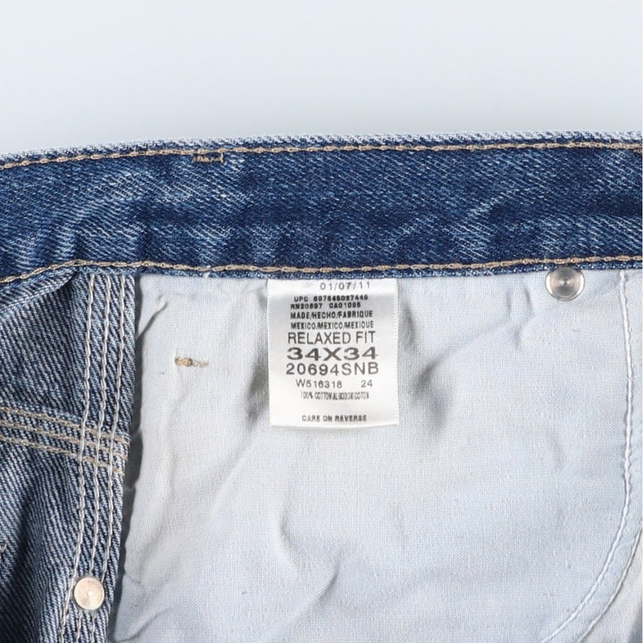 Dickies Double Knee Denim Painter Pants, Men's Size W34 (approx.) cotton blue type Vintage Second Hand