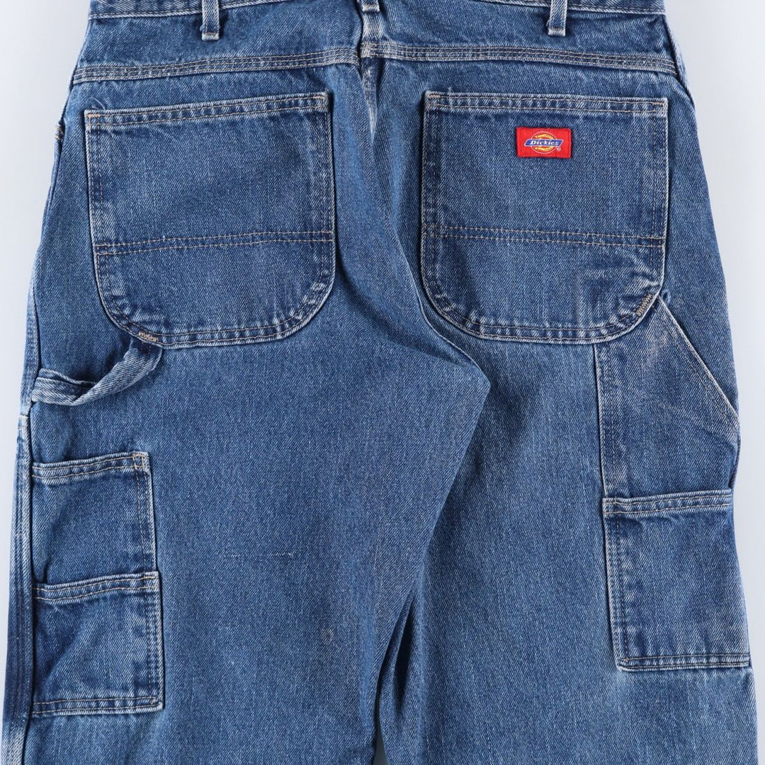 Dickies Double Knee Denim Painter Pants, Men's Size W34 (approx.) cotton blue type Vintage Second Hand