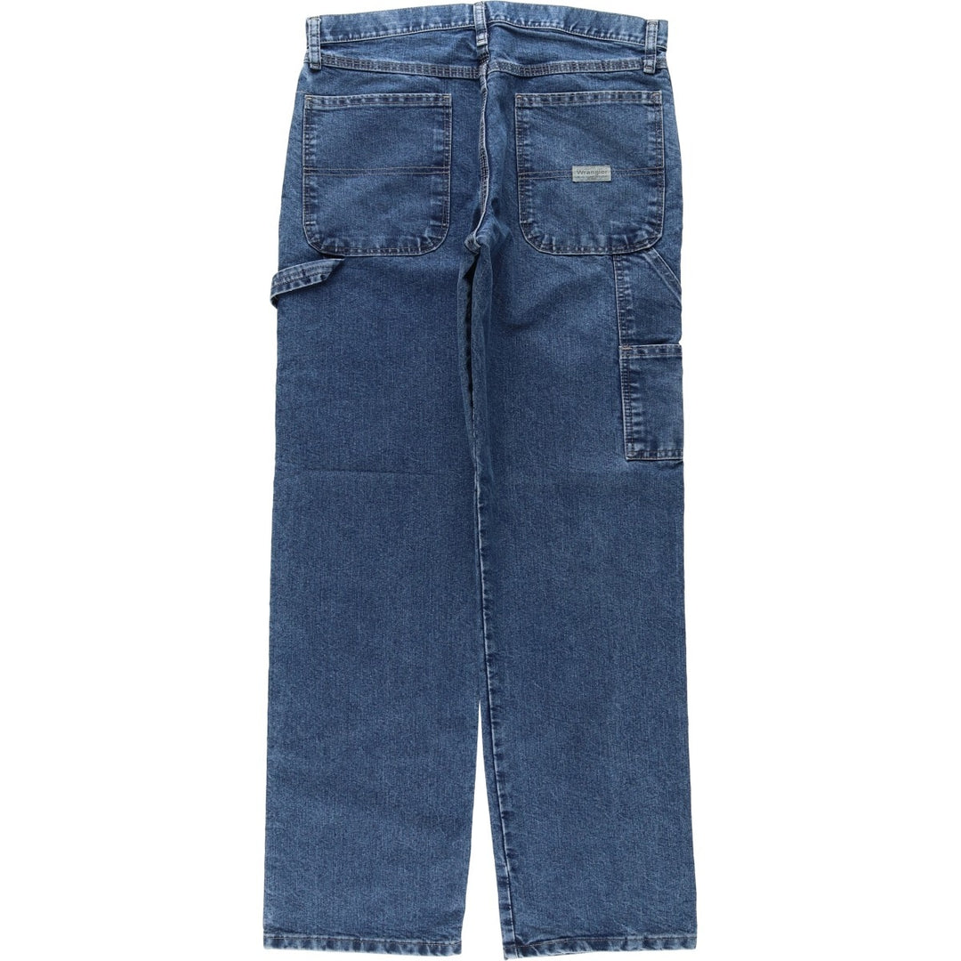 00'S Wrangler CARPENTER denim painter pants for men, equivalent to W33 cotton blue type Vintage Second Hand