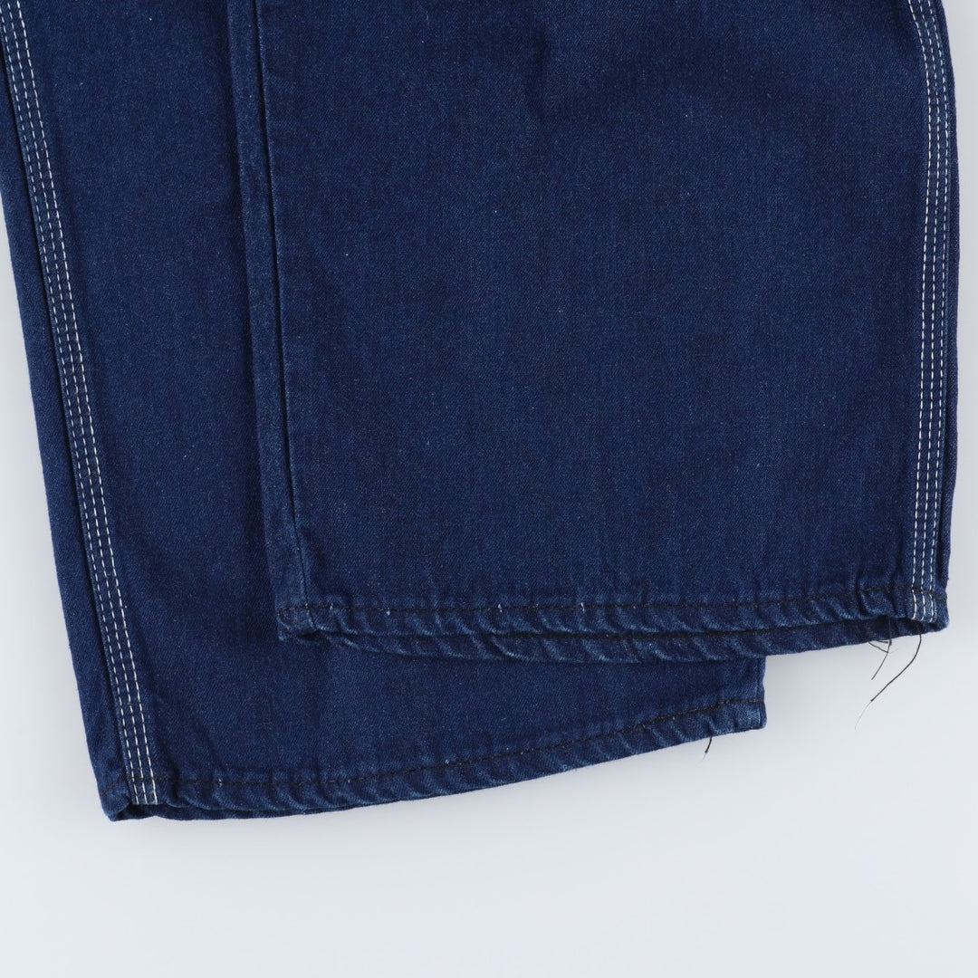 Dark navy, oversized Pointer denim painter pants, made in the USA, men's size W39 equivalent, vintage. polyester navy blue type Vintage Second Hand
