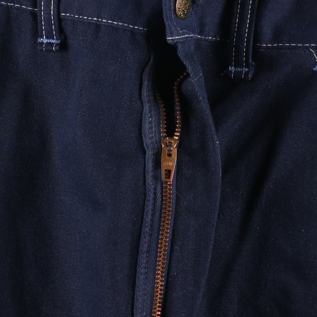 ~1980'S Sears Bat-Dyed Denim Painter Pants, Men's W35 (approx.), Vintage unclear navy blue type Vintage Second Hand