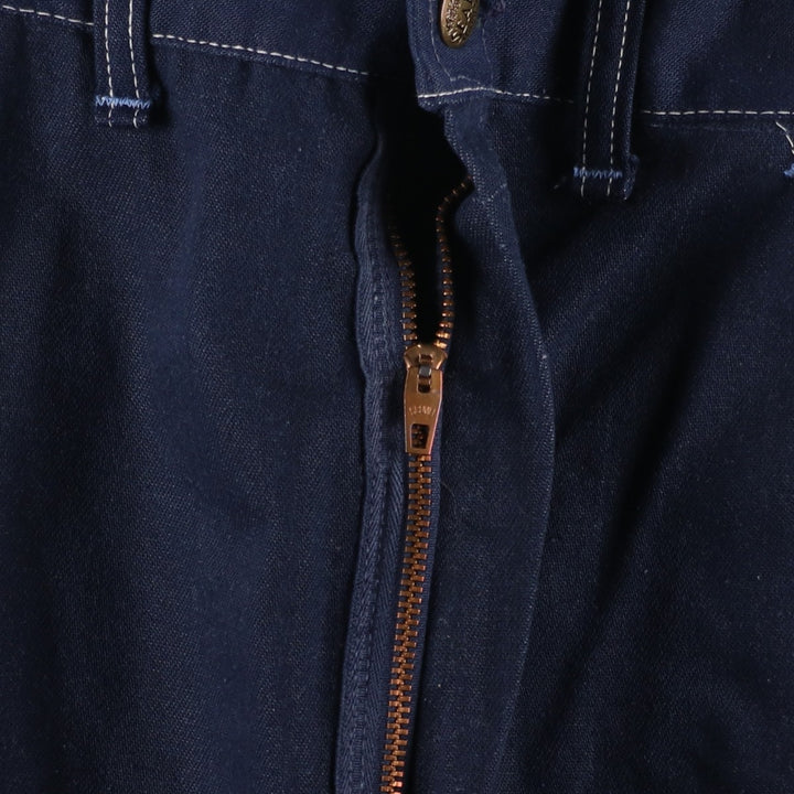 ~1980'S Sears Bat-Dyed Denim Painter Pants, Men's W35 (approx.), Vintage unclear navy blue type Vintage Second Hand
