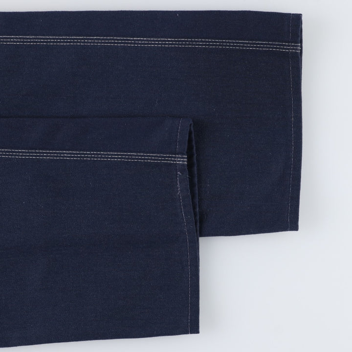 ~1980'S Sears Bat-Dyed Denim Painter Pants, Men's W35 (approx.), Vintage unclear navy blue type Vintage Second Hand