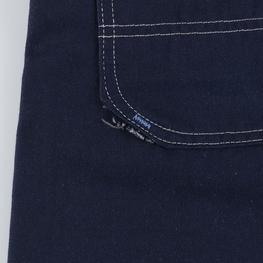 ~1980'S Sears Bat-Dyed Denim Painter Pants, Men's W35 (approx.), Vintage unclear navy blue type Vintage Second Hand