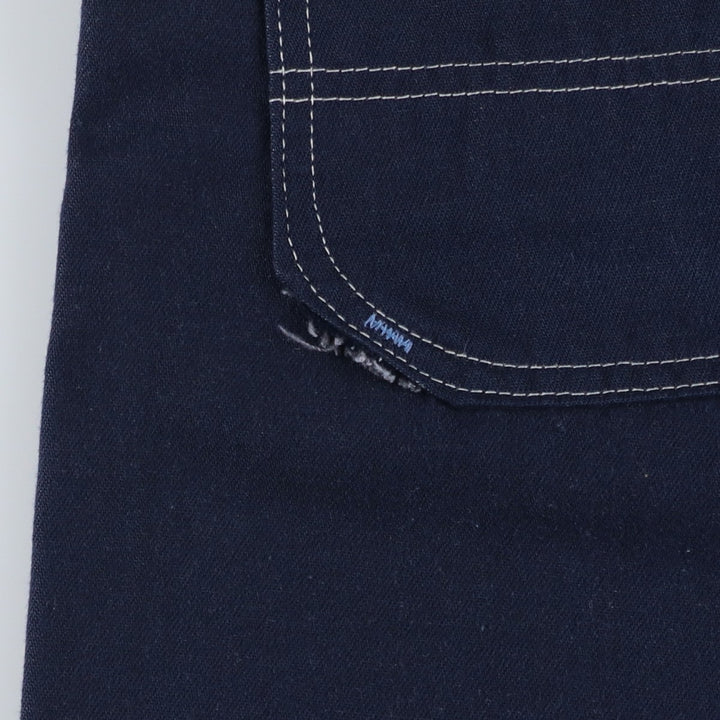 ~1980'S Sears Bat-Dyed Denim Painter Pants, Men's W35 (approx.), Vintage unclear navy blue type Vintage Second Hand
