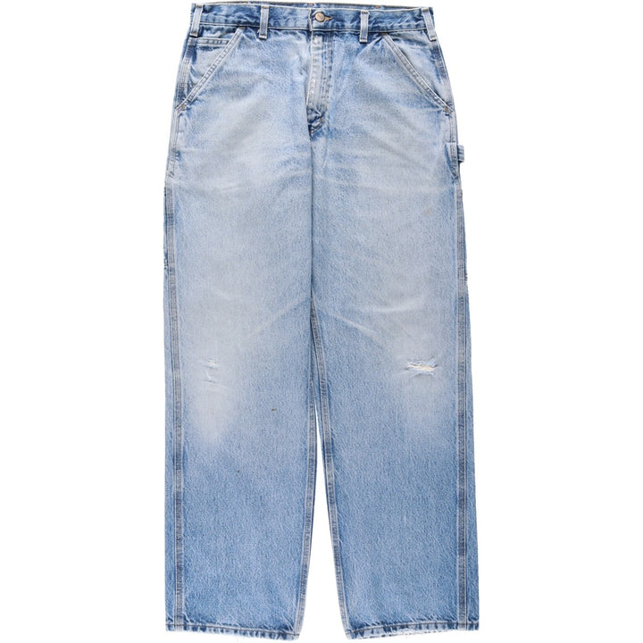 Carhartt Dungaree Fit Denim Painter Pants, Men's W33 (approx.) cotton blue type Vintage Second Hand