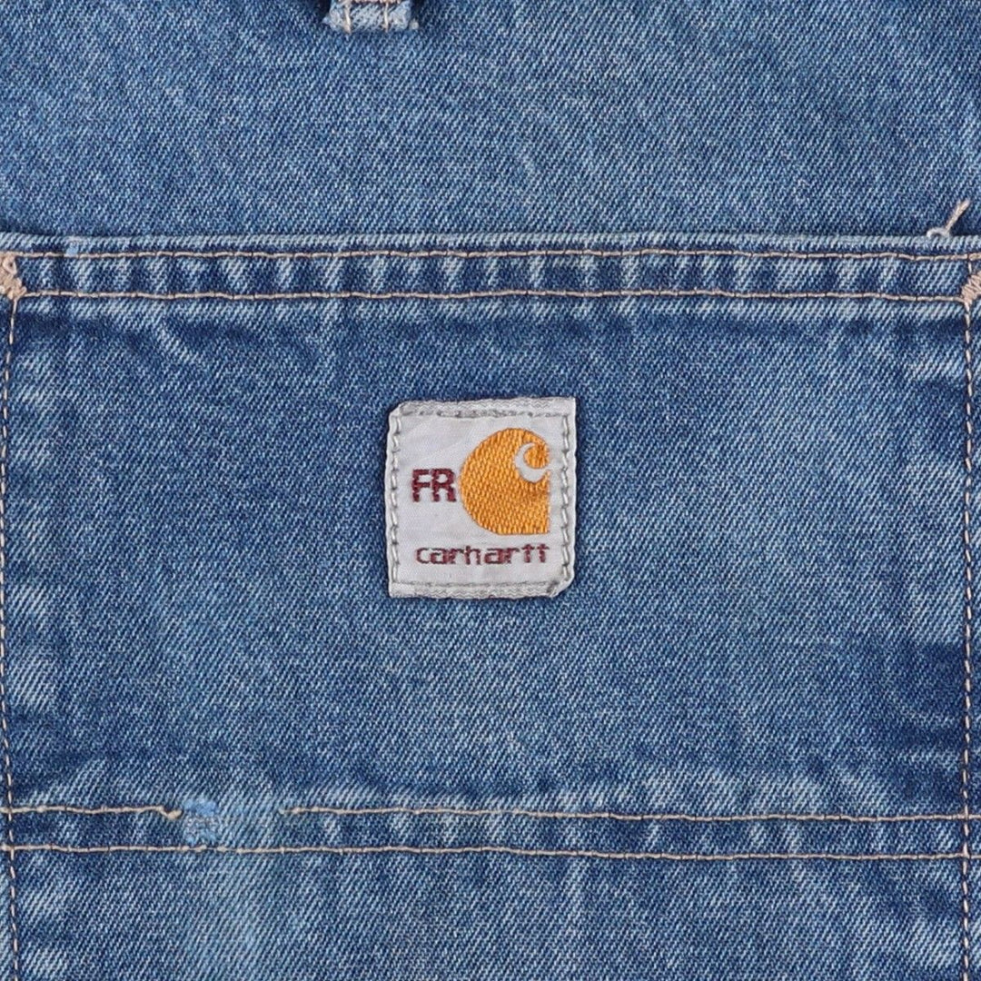 Carhartt FR Series Dungaree Fit Denim Painter Pants, Men's W36 (approx.) cotton blue type Vintage Second Hand