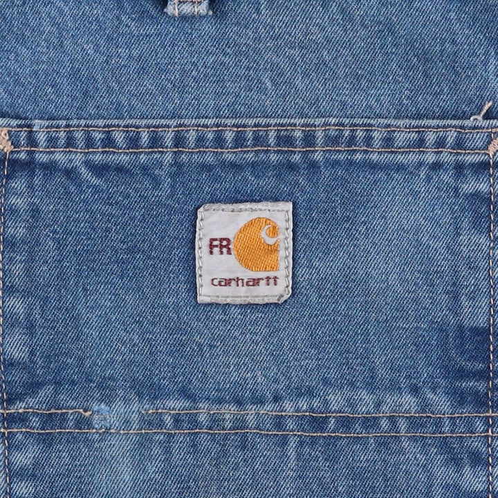 Carhartt FR Series Dungaree Fit Denim Painter Pants, Men's W36 (approx.) cotton blue type Vintage Second Hand