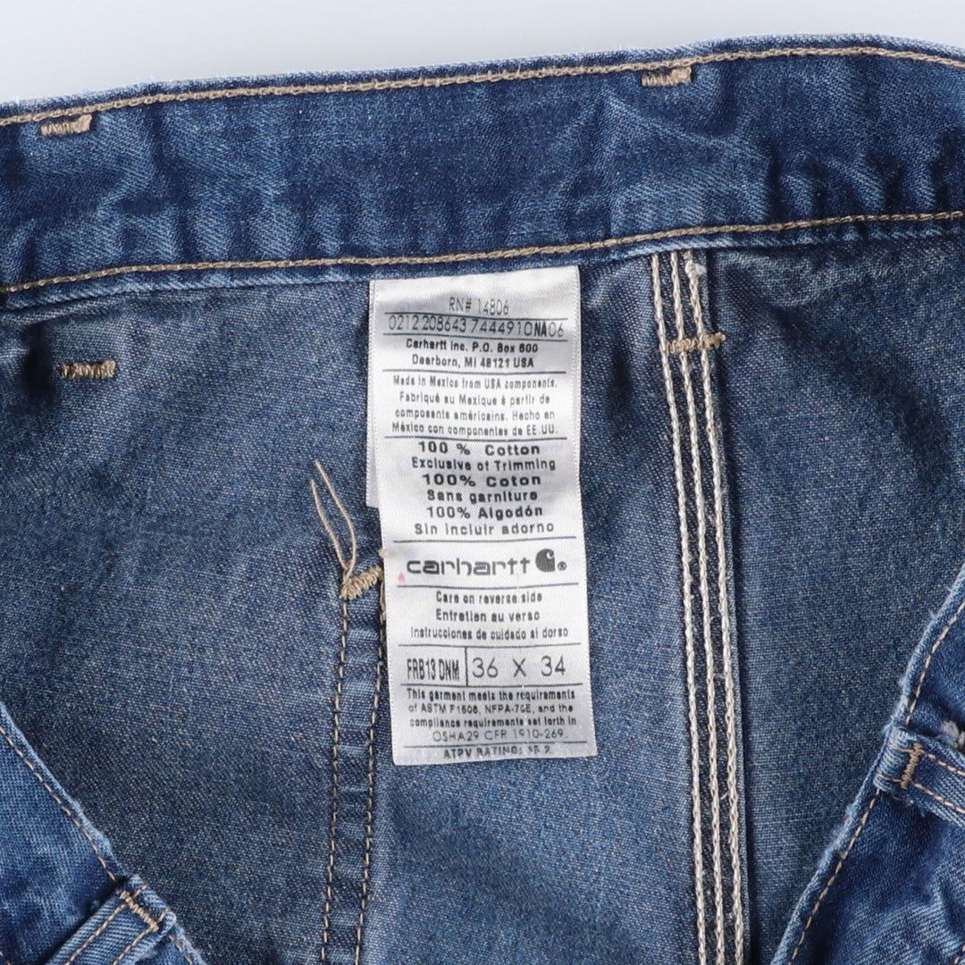 Carhartt FR Series Denim Painter Pants, Men's Size W36 (approx.) cotton blue type Vintage Second Hand