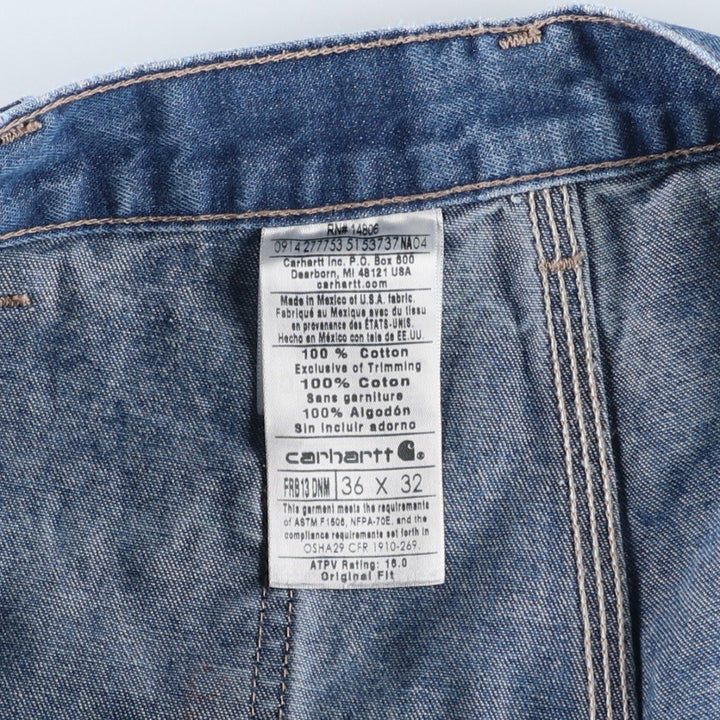 Carhartt FR Series Original Fit Denim Painter Pants, Men's W36 (approx.) cotton blue type Vintage Second Hand
